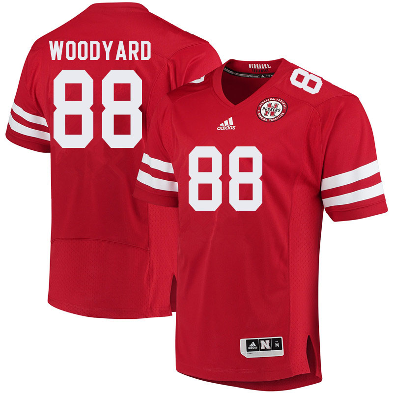 Men #88 Jaron Woodyard Nebraska Cornhuskers College Football Jerseys Sale-Red - Click Image to Close